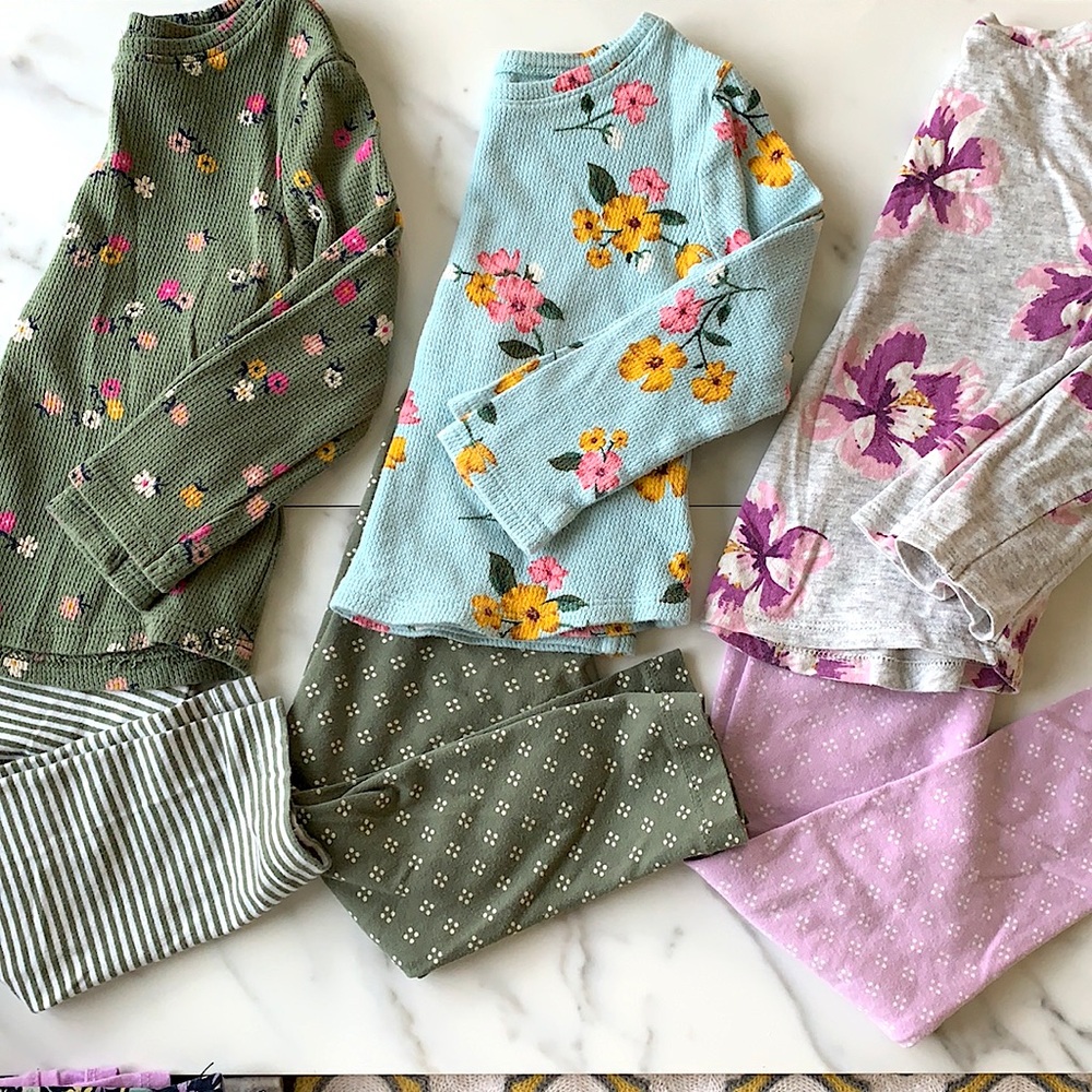 2t girls play bundle 3 printed tops & 3 leggings